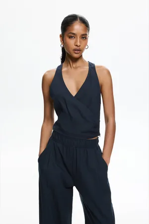 Pull&Bear Top Van Linnenmix Met Overslag