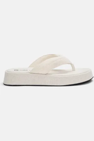 Pull&Bear Platte Stoffen Sandaal Met Dikke Zool