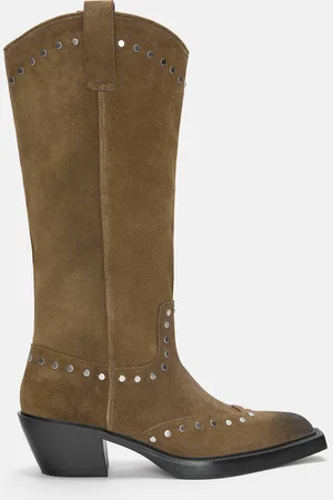 Pull&Bear Leren Cowboylaars Met Studs