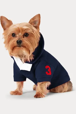 Ralph Lauren Fleece hoodie met Big Pony voor hond