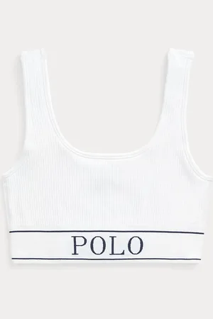 Ralph Lauren Naadloze cropped tanktop met lage hals
