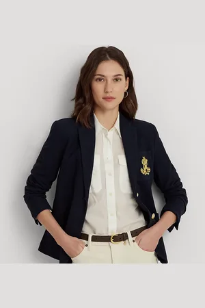Ralph Lauren Petite - Jacquard blazer met goudkleurige patch