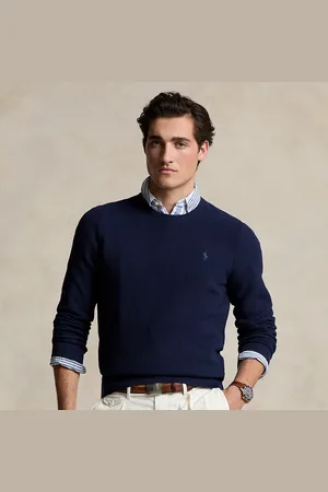 Ralph Lauren Katoenen trui met ronde hals en textuur