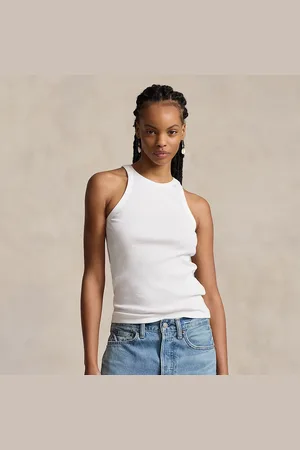 Ralph Lauren Geribbelde katoenen tanktop