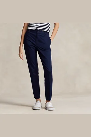 Ralph Lauren Cropped slim fit keperstof chino broek