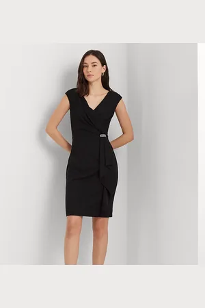 Ralph Lauren Jersey cocktailjurk met kapmouwtjes