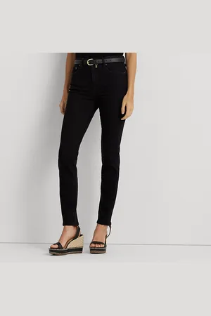 Ralph Lauren Petite - Enkellange skinny jeans met hoge taille