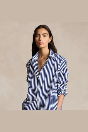 Ralph Lauren Oversized gestreept katoenen overhemd