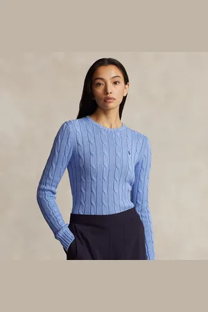 Ralph Lauren Katoenen kabeltrui met ronde hals