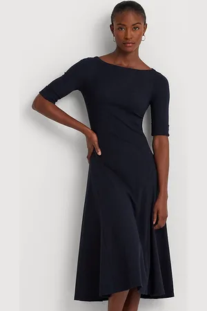 Ralph Lauren Stretchkatoenen midi-jurk