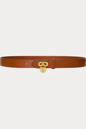 Ralph Lauren Leren riem met hangslot