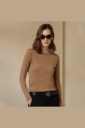 Ralph Lauren Kasjmier trui met ronde hals