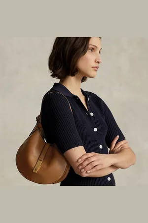 Ralph Lauren Kleine kalfsleren Polo ID Shoulder tas