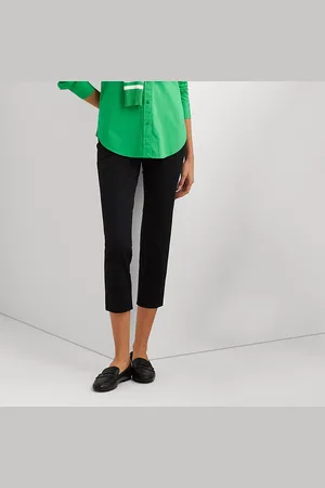 Ralph Lauren Petite - Cropped skinny broek van keperstof