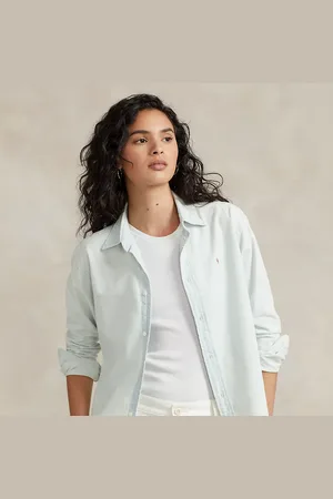 Ralph Lauren Cropped boxy chambray overhemd