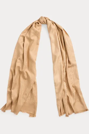 Ralph Lauren Jacquard sjaal van katoenmix met logo
