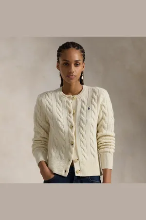 Ralph Lauren Kabelgebreid wollen-kasjmier vest