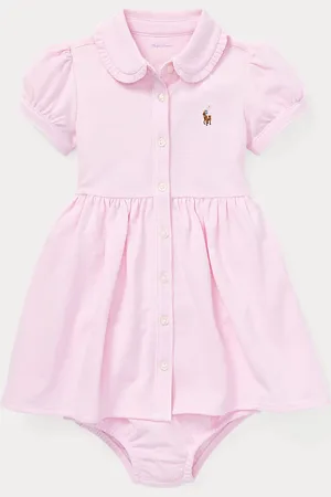 Ralph Lauren Gebreide mesh Oxford jurk en bloomer