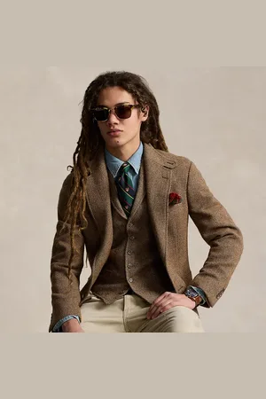 Ralph Lauren Wollen gilet met visgraatmotief