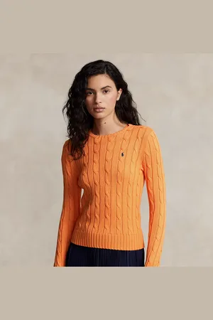 Ralph Lauren Katoenen kabeltrui met ronde hals