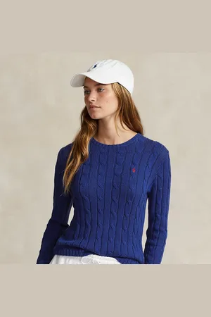 Ralph Lauren Katoenen kabeltrui met ronde hals