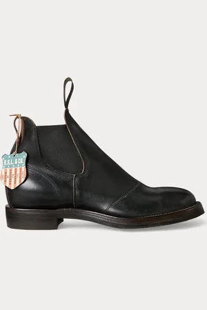 Ralph Lauren Handgepolijste leren Chelsea laars