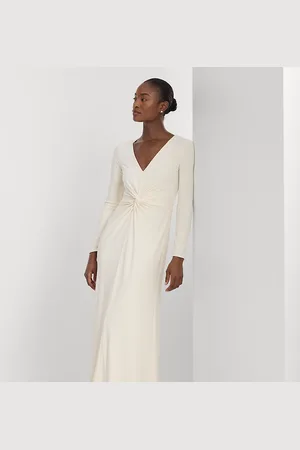 Ralph Lauren Stretchjersey jurk met twist voor