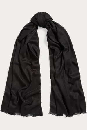 Ralph Lauren Jacquard sjaal van katoenmix met logo