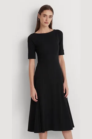Ralph Lauren Stretchkatoenen midi-jurk