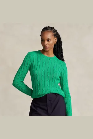 Ralph Lauren Katoenen kabeltrui met ronde hals
