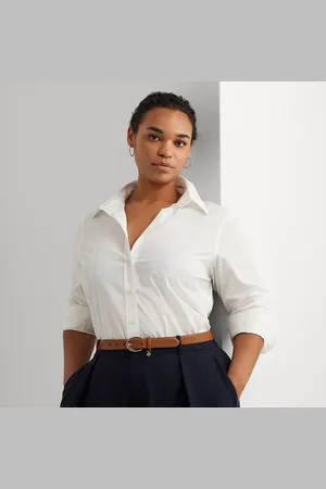Ralph Lauren Plus Size - Easy Care stretch katoenen overhemd