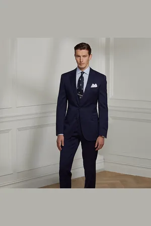 Ralph Lauren Gregory handgemaakt wollen serge kostuum