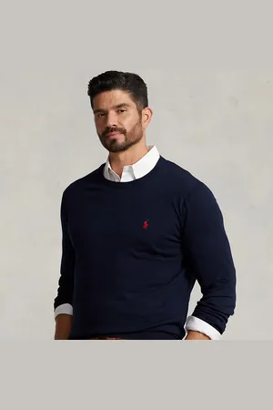 Ralph Lauren Grotere Maten - Katoenen trui met ronde hals