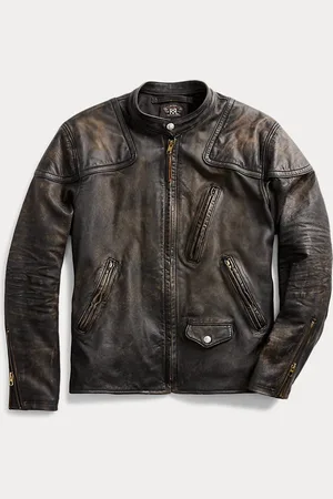 Ralph Lauren Slim fit leren motorjack