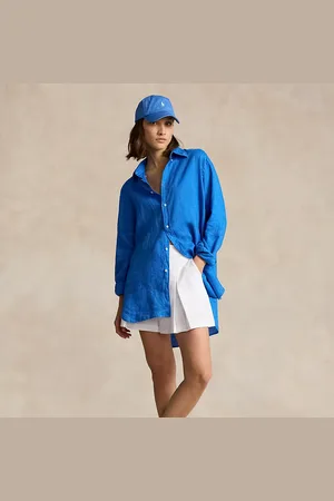 Ralph Lauren Geplooide short met 4-way stretch