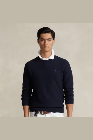 Ralph Lauren Katoenen trui met mesh en ronde hals
