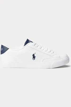 Ralph Lauren Theron lage imitatieleren sneaker