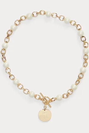 Ralph Lauren Goudkleurige ketting met logohanger