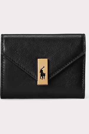 Ralph Lauren Leren Polo ID kaarthouder met klep