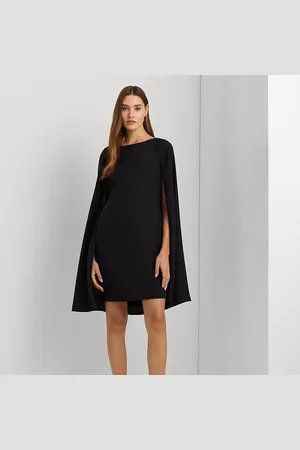 Ralph Lauren Georgette cocktailjurk met cape