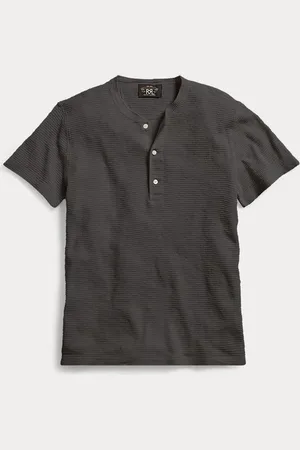 Ralph Lauren Wafelgebreid T-shirt met henleykraag