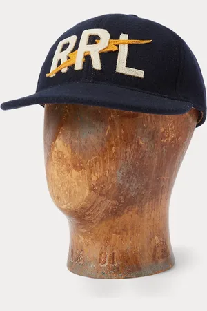 Ralph Lauren Vilten baseballpet van wolmix met logo