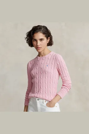 Ralph Lauren Katoenen kabeltrui met ronde hals