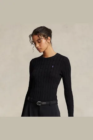 Ralph Lauren Katoenen kabeltrui met ronde hals