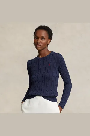 Ralph Lauren Katoenen kabeltrui met ronde hals