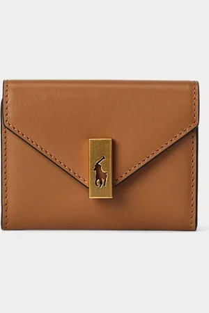 Ralph Lauren Leren Polo ID kaarthouder met klep