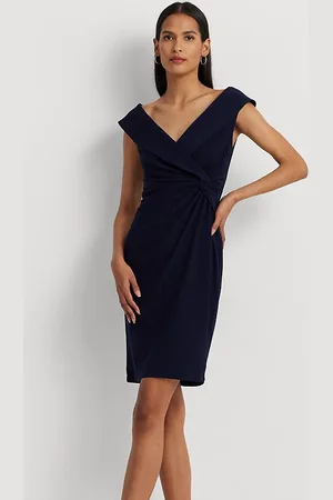 Ralph Lauren Jersey off-shoulder cocktailjurk