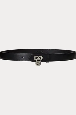 Ralph Lauren Leren riem met hangslot