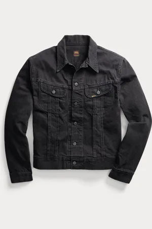 Ralph Lauren Verweerd zwart denim truckerjack