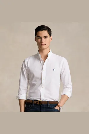 Ralph Lauren Custom fit poplin overhemd met stretch